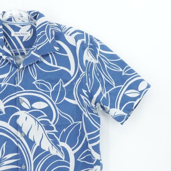 Tommy Bahama Shirt Mens Medium Hawaiian Floral Button Up Casual Beach Resort - Picture 6 of 16